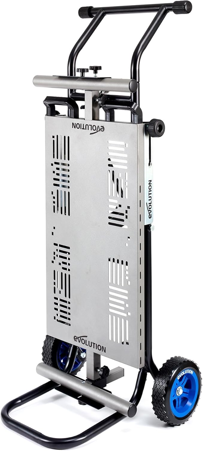 EVOLUTION MCSSTAND | Mitering Chop Saw Stand with Powerlift Assist | Heavy-Duty Steel Frame | All-Terrain Wheels | Compatible S355MCS, S380CPS, S355CPSL, S14CPS, S15CPS | Gas-Strut Lift