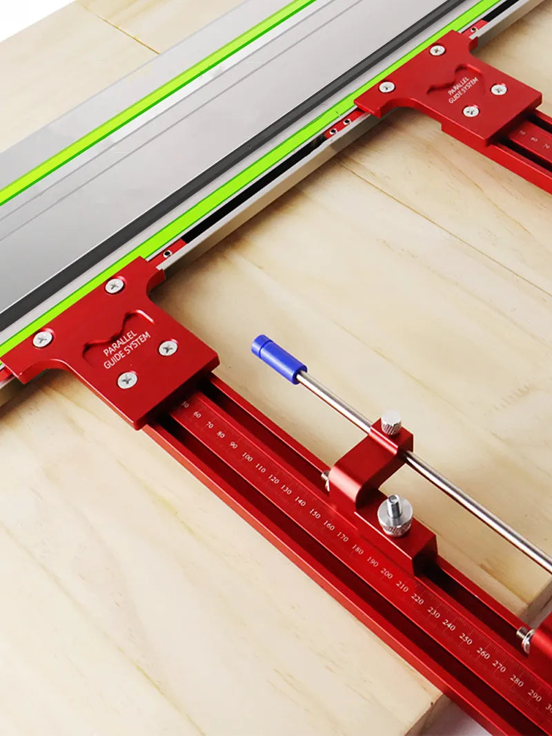 Parallel Rail Guide System Aluminium Alloy Circular Saw Track Set Fixed Guide Rail Bracket for Track Saw Repeatable Cuts