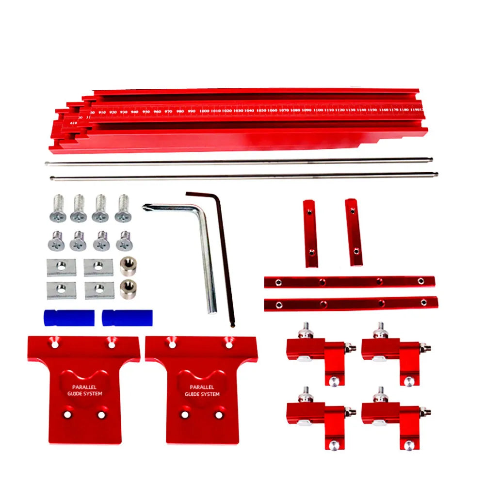Parallel Rail Guide System Aluminium Alloy Circular Saw Track Set Fixed Guide Rail Bracket for Track Saw Repeatable Cuts