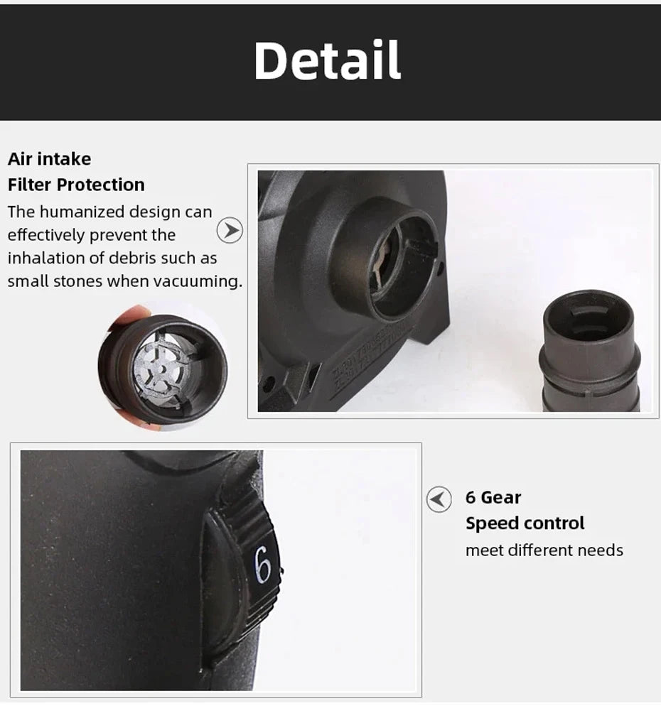 Industrial Grade 6-Speed Dust Collection Blower Vacuum Cleaner Suitable For Cleaning Floor Chassis Dust Cleaning