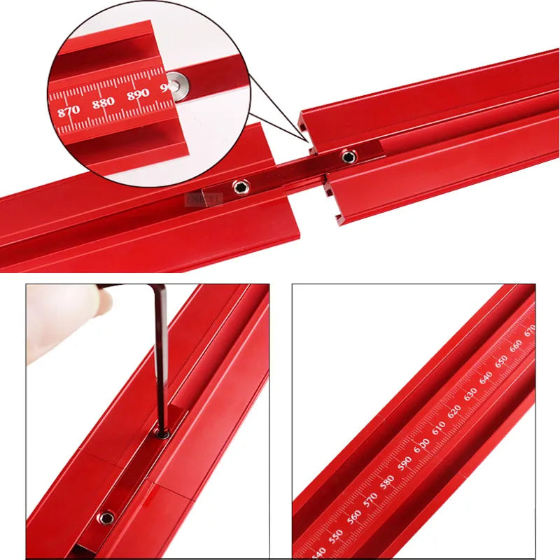 Parallel Rail Guide System Aluminium Alloy Circular Saw Track Set Fixed Guide Rail Bracket for Track Saw Repeatable Cuts